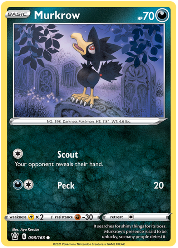 Murkrow (093/163) [Sword & Shield: Battle Styles] | I Want That Stuff Brandon