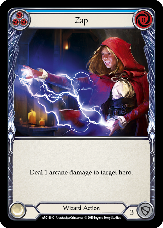 Zap (Blue) [ARC146-C] (Arcane Rising)  1st Edition Normal | I Want That Stuff Brandon