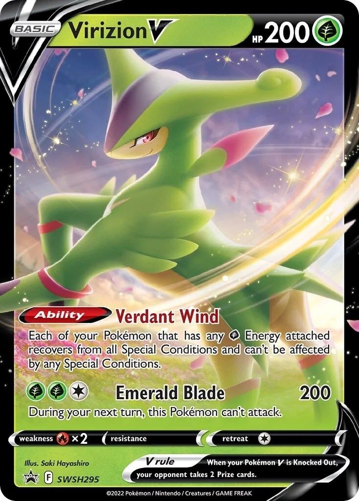 Virizion V (SWSH295) [Sword & Shield: Black Star Promos] | I Want That Stuff Brandon