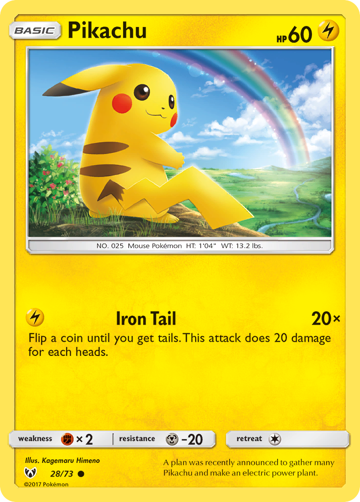 Pikachu (28/73) [Sun & Moon: Shining Legends] | I Want That Stuff Brandon