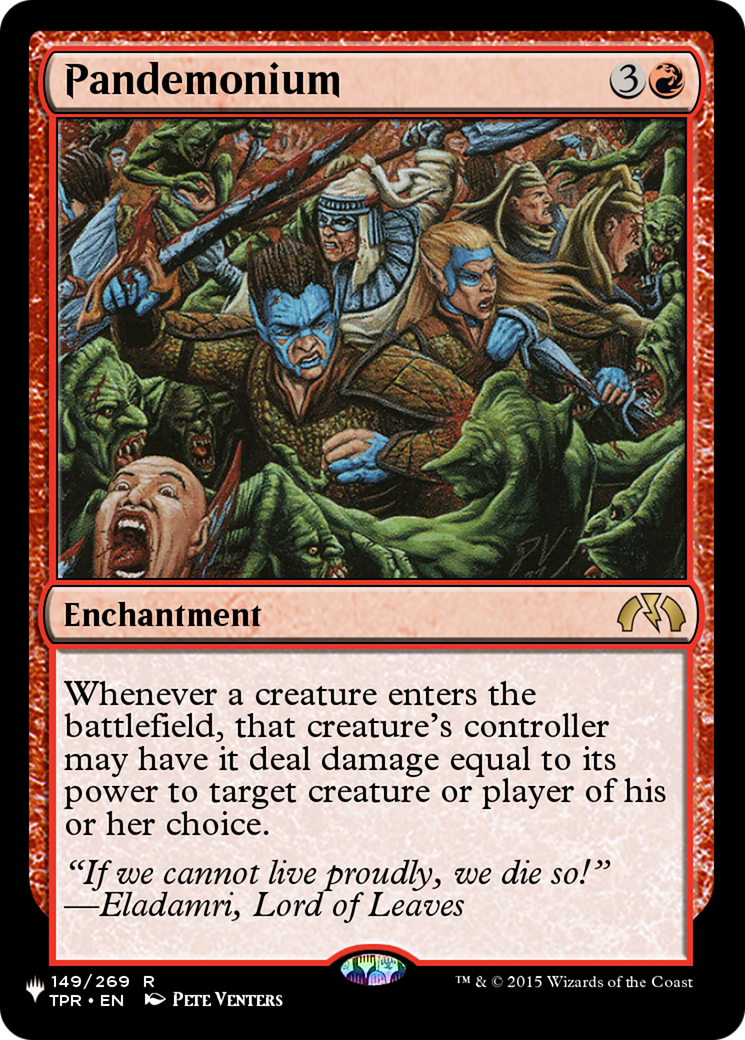 Pandemonium (TPR) [The List] | I Want That Stuff Brandon