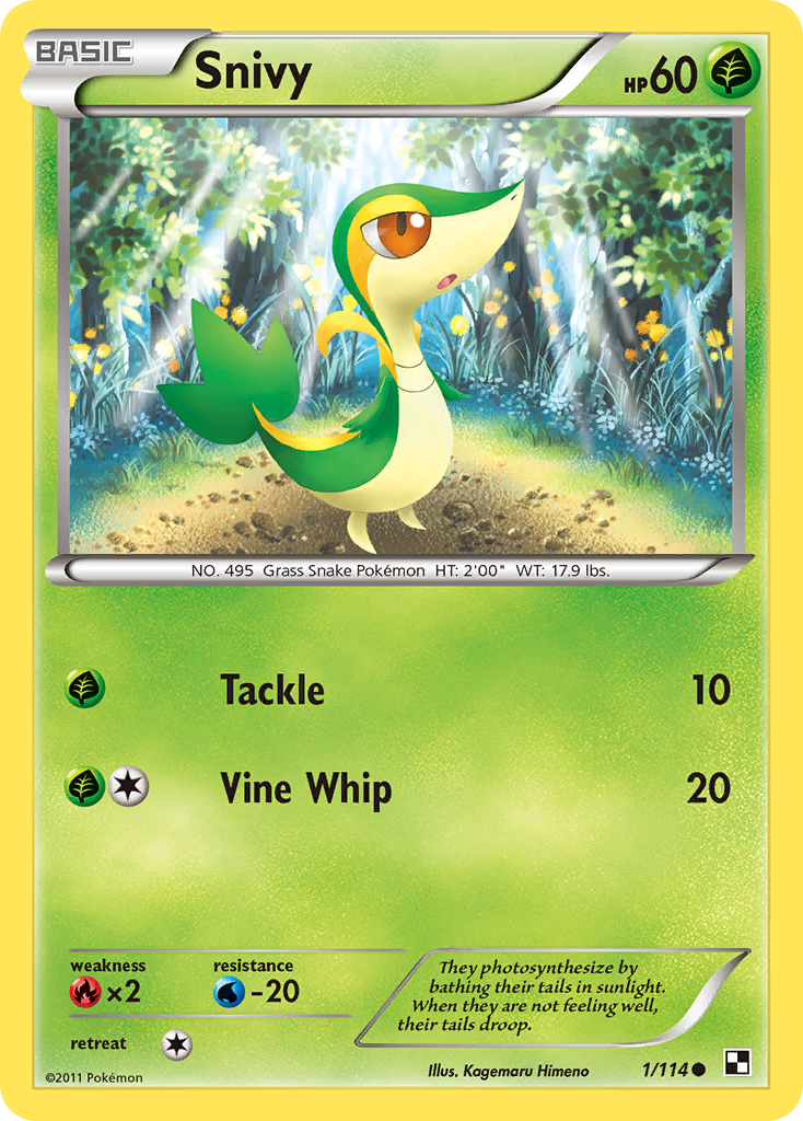 Snivy (1/114) (Cosmos Holo) [Black & White: Base Set] | I Want That Stuff Brandon