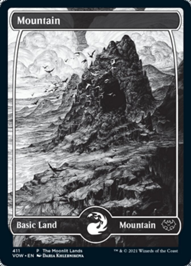 Mountain (The Moonlit Lands) (Foil Etched) [Innistrad: Crimson Vow Promos] | I Want That Stuff Brandon