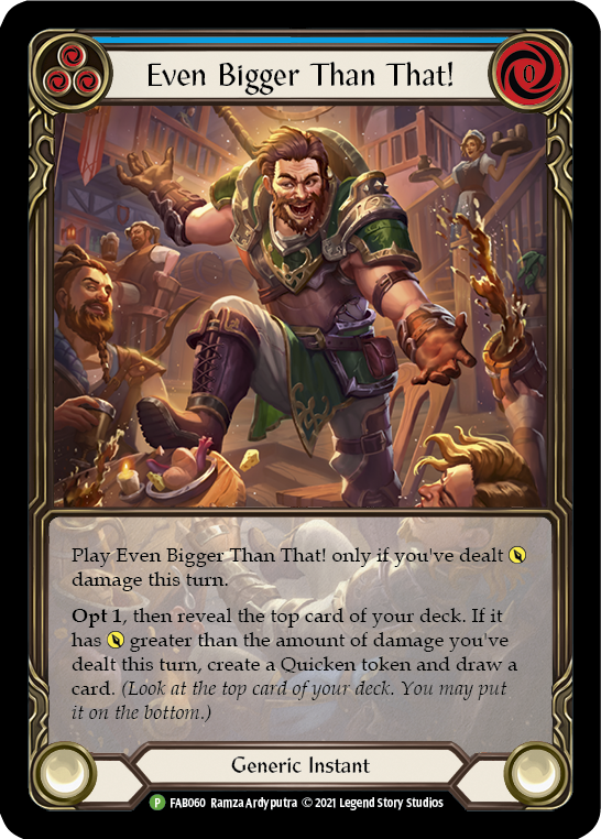 Even Bigger Than That (Blue) [FAB060] (Promo)  Rainbow Foil | I Want That Stuff Brandon