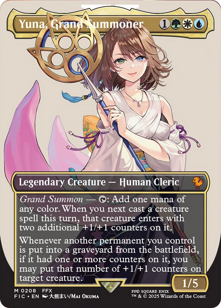 Yuna, Grand Summoner (Borderless) [FINAL FANTASY Commander] | I Want That Stuff Brandon