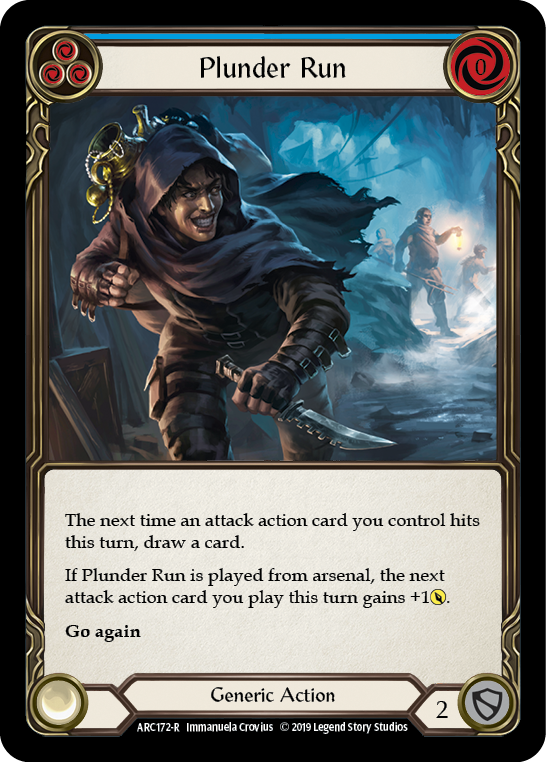 Plunder Run (Blue) [ARC172-R] (Arcane Rising)  1st Edition Rainbow Foil | I Want That Stuff Brandon