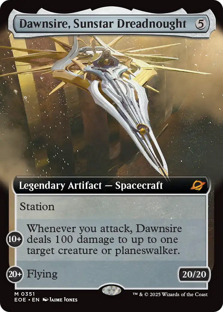 Dawnsire, Sunstar Dreadnought (Extended Art) [Edge of Eternities] | I Want That Stuff Brandon