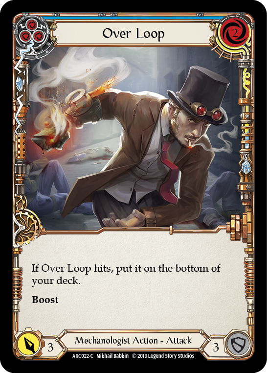 Over Loop (Blue) [ARC022-C] (Arcane Rising)  1st Edition Rainbow Foil | I Want That Stuff Brandon