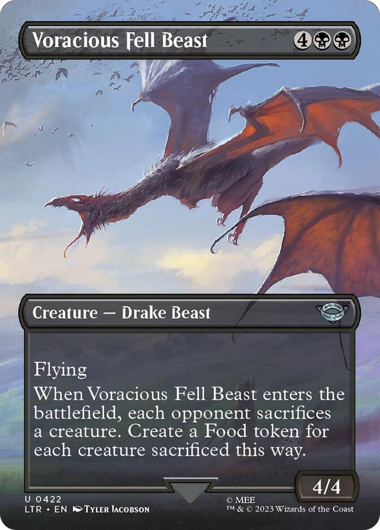 Voracious Fell Beast (Borderless Alternate Art) [The Lord of the Rings: Tales of Middle-Earth] | I Want That Stuff Brandon