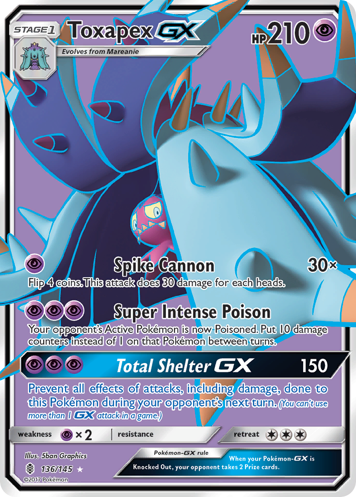 Toxapex GX (136/145) [Sun & Moon: Guardians Rising] | I Want That Stuff Brandon