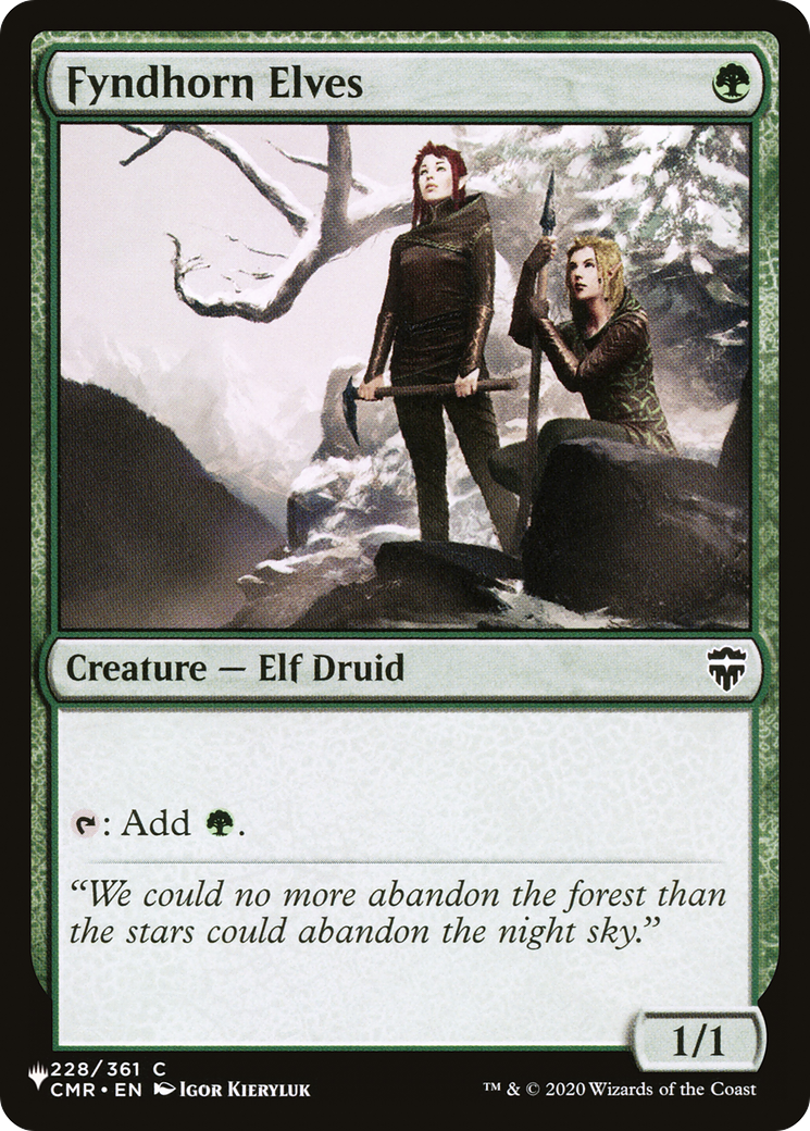 Fyndhorn Elves [The List Reprints] | I Want That Stuff Brandon