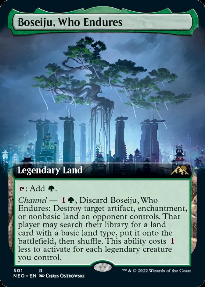 Boseiju, Who Endures (Extended Art) [Kamigawa: Neon Dynasty] | I Want That Stuff Brandon