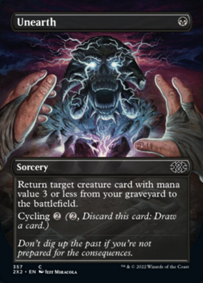 Unearth (Borderless Alternate Art) [Double Masters 2022] | I Want That Stuff Brandon