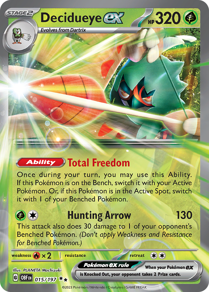 Decidueye ex (015/197) [Scarlet & Violet: Obsidian Flames] | I Want That Stuff Brandon