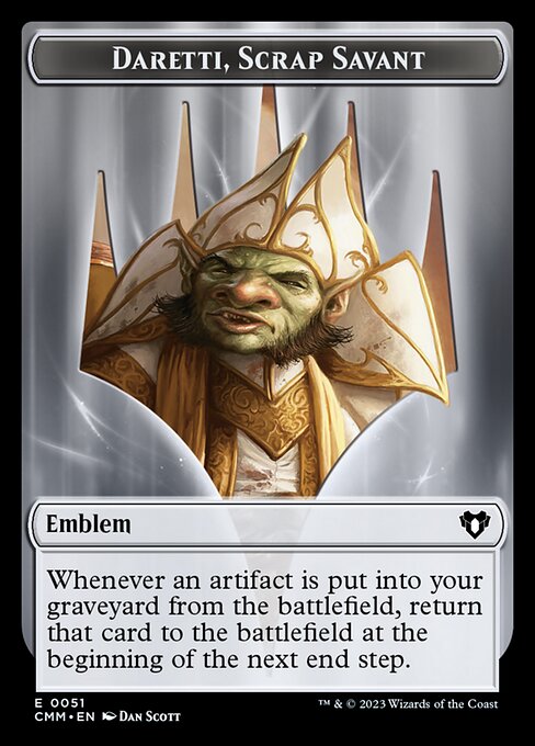 Eldrazi Scion // Emblem - Daretti, Scrap Savant Double-Sided Token [Commander Masters Tokens] | I Want That Stuff Brandon