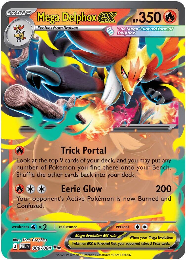Mega Delphox ex (008/084) [Mega Evolution: Pitch Black] | I Want That Stuff Brandon