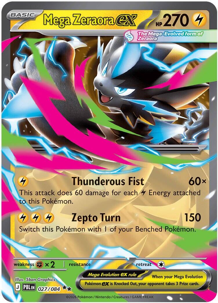 Mega Zeraora ex (027/084) [Mega Evolution: Pitch Black] | I Want That Stuff Brandon