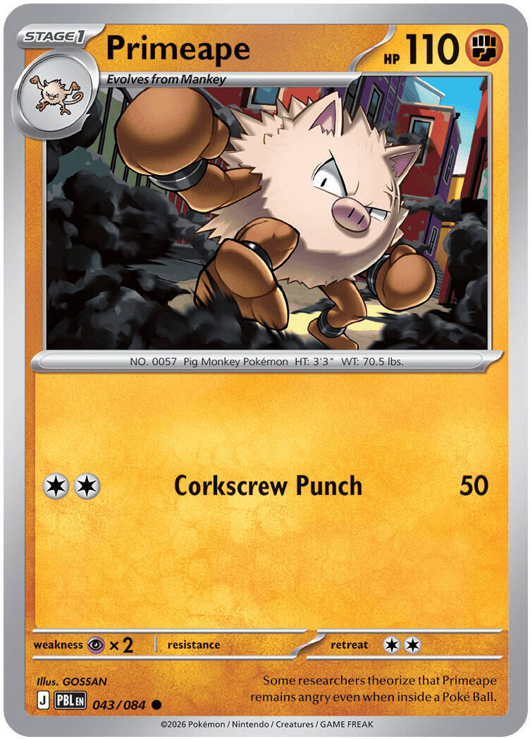 Primeape (043/084) [Mega Evolution: Pitch Black] | I Want That Stuff Brandon