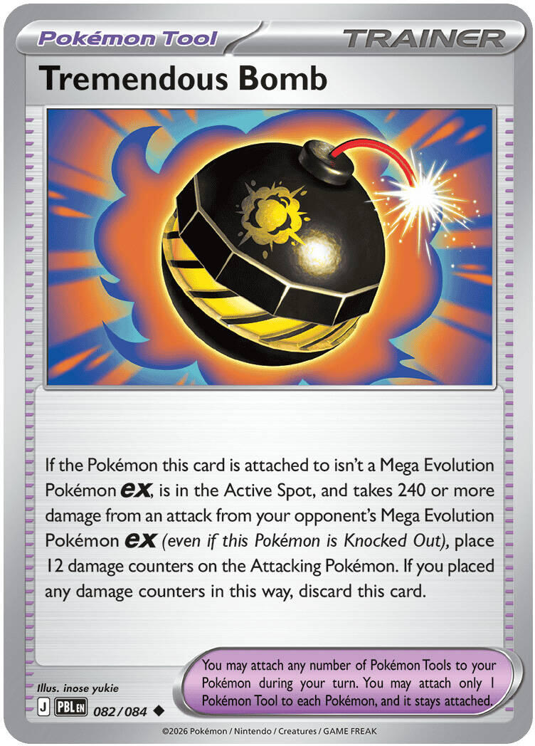 Tremendous Bomb (082/084) [Mega Evolution: Pitch Black] | I Want That Stuff Brandon