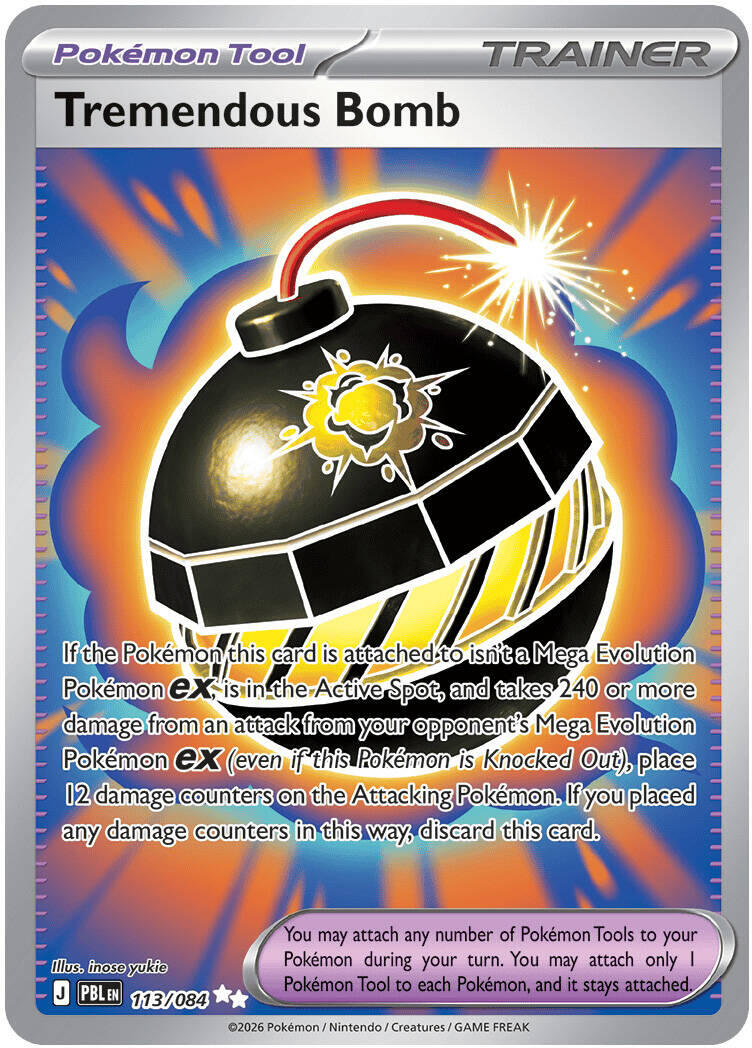 Tremendous Bomb (113/084) [Mega Evolution: Pitch Black] | I Want That Stuff Brandon