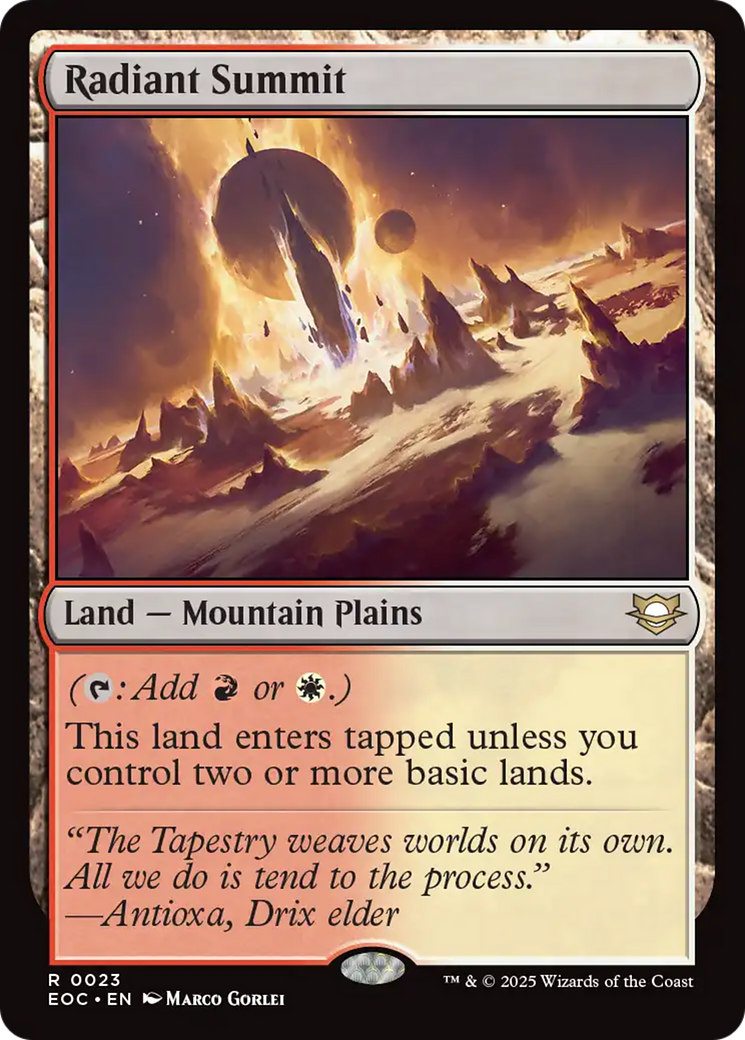 Radiant Summit [Edge of Eternities Commander] | I Want That Stuff Brandon