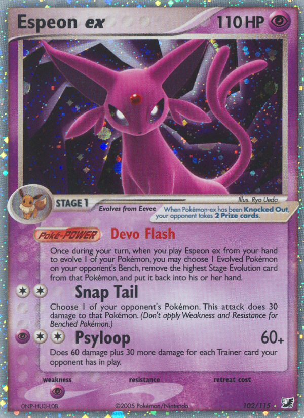 Espeon ex (102/115) [EX: Unseen Forces] | I Want That Stuff Brandon