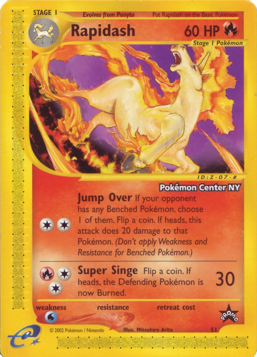 Rapidash (51) (Pokemon Center NY Promo) [Wizards of the Coast: Black Star Promos] | I Want That Stuff Brandon