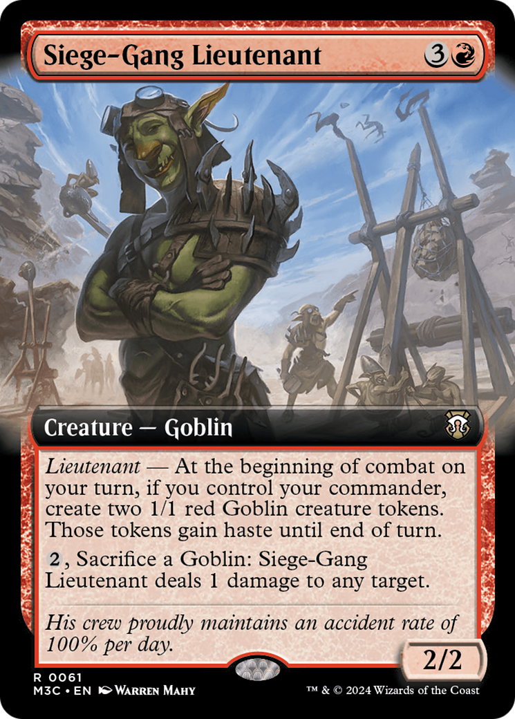 Siege-Gang Lieutenant (Extended Art) (Ripple Foil) [Modern Horizons 3 Commander] | I Want That Stuff Brandon