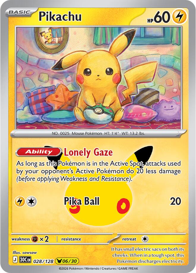 Pikachu (028/128) [Mega Evolution: 30th Celebration] | I Want That Stuff Brandon