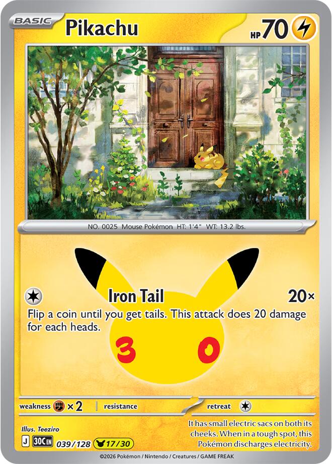 Pikachu (039/128) [Mega Evolution: 30th Celebration] | I Want That Stuff Brandon