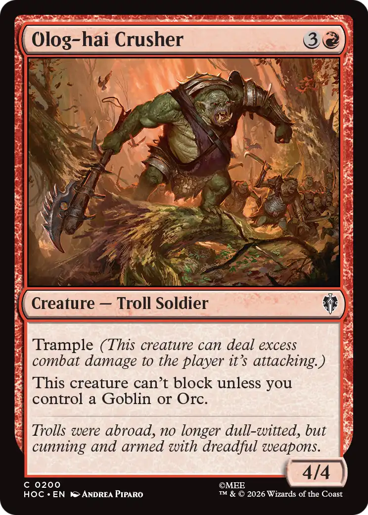 Olog-hai Crusher [The Hobbit: Eternal-Legal] | I Want That Stuff Brandon