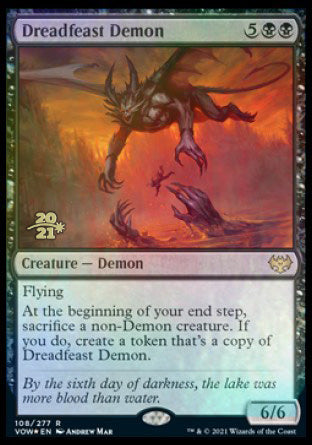 Dreadfeast Demon [Innistrad: Crimson Vow Prerelease Promos] | I Want That Stuff Brandon