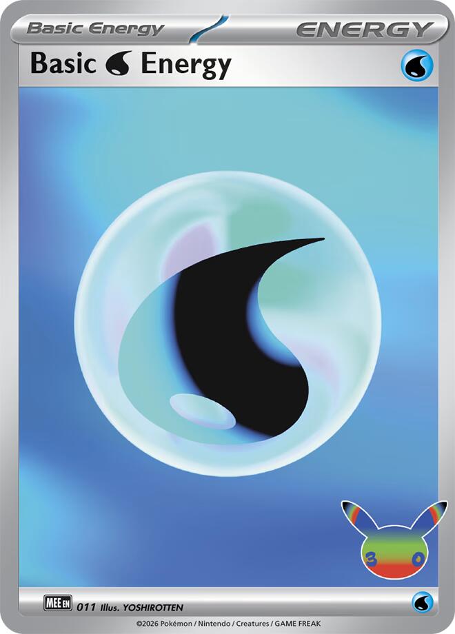 Basic Water Energy (011) (30th Celebration) [Mega Evolution Energies] | I Want That Stuff Brandon