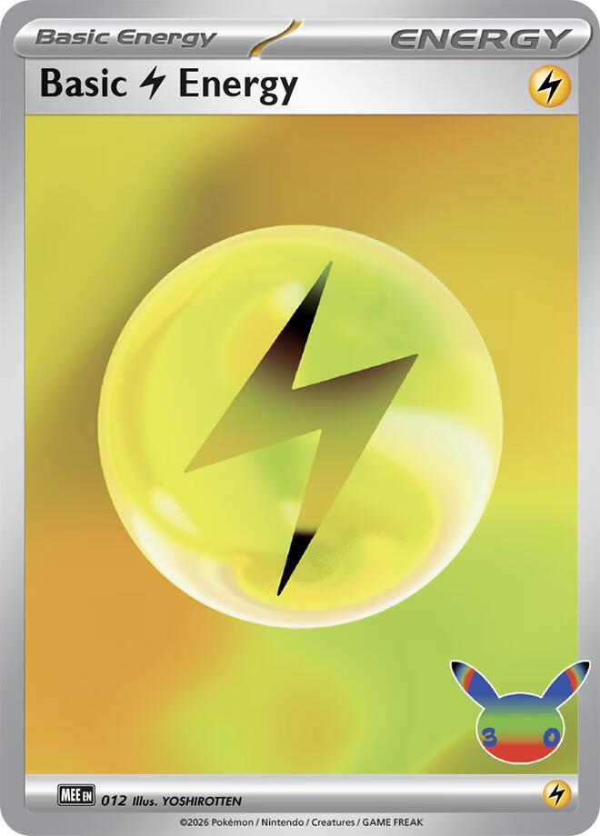 Basic Lightning Energy (012) (30th Celebration) [Mega Evolution Energies] | I Want That Stuff Brandon