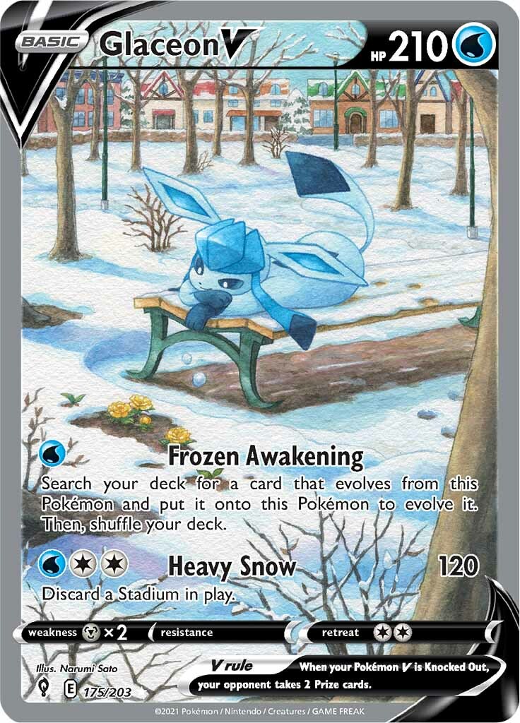 Glaceon V (175/203) [Sword & Shield: Evolving Skies] | I Want That Stuff Brandon