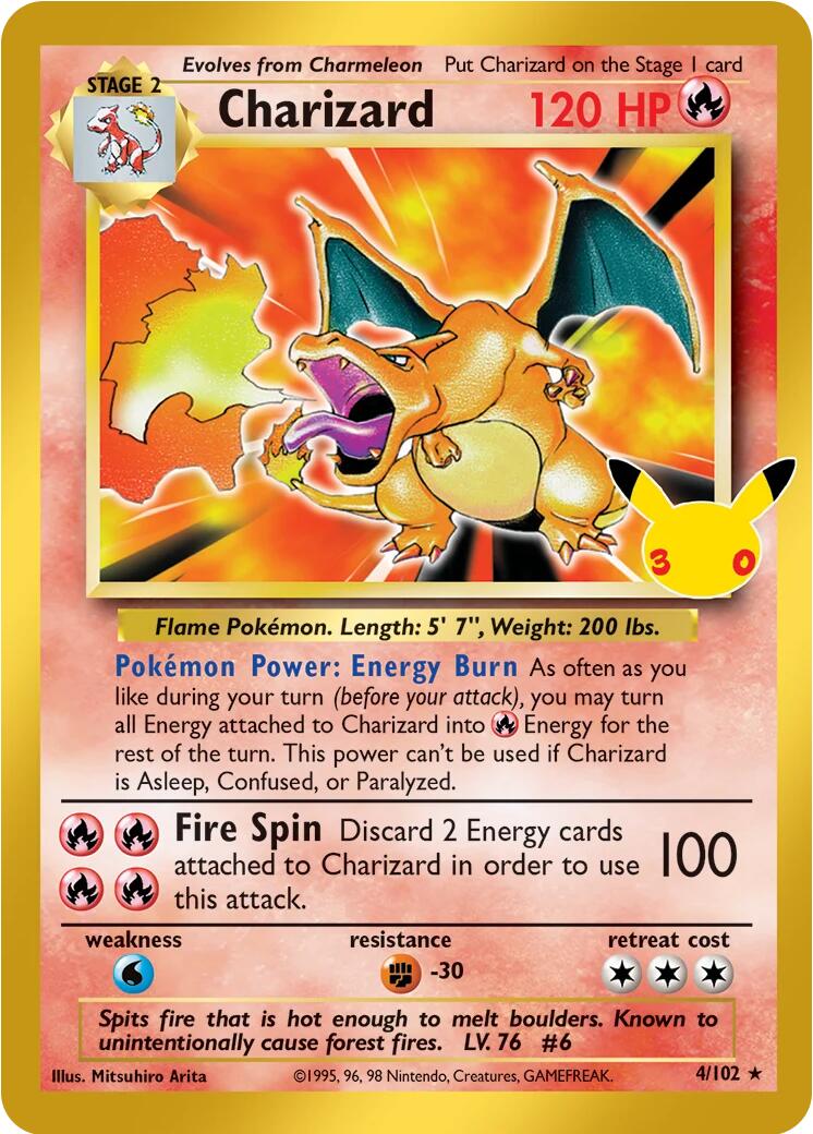 Charizard (4/102) [Mega Evolution: 30th Celebration Classic Collection] | I Want That Stuff Brandon