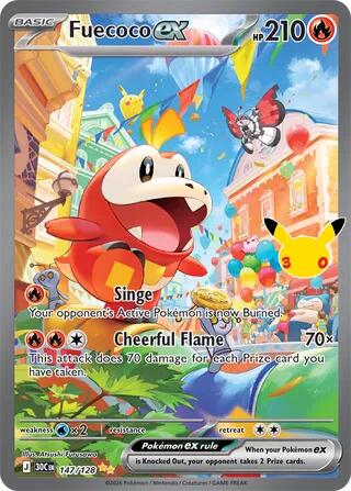 Fuecoco ex (147/128) [Mega Evolution: 30th Celebration] | I Want That Stuff Brandon