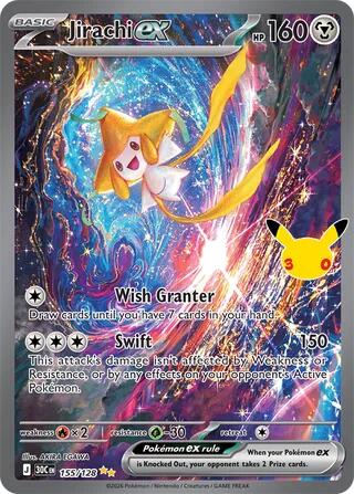 Jirachi ex (155/128) [Mega Evolution: 30th Celebration] | I Want That Stuff Brandon