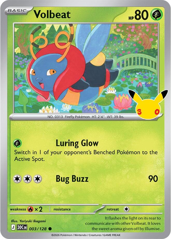 Volbeat (003/128) [Mega Evolution: 30th Celebration] | I Want That Stuff Brandon
