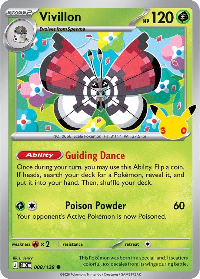 Vivillon (008/128) [Mega Evolution: 30th Celebration] | I Want That Stuff Brandon
