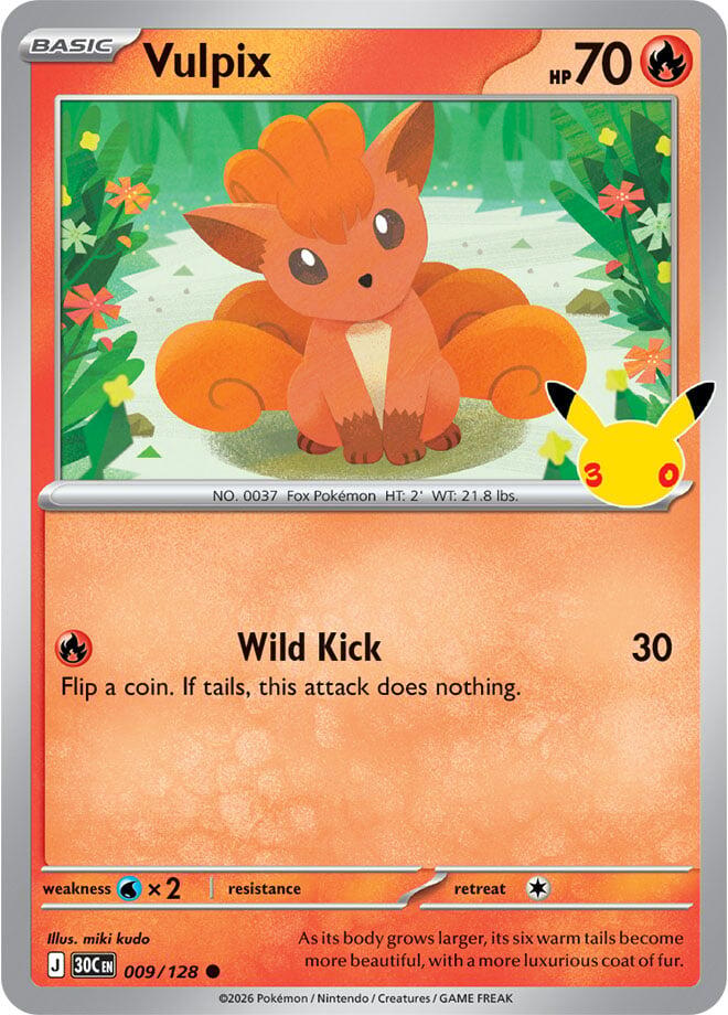Vulpix (009/128) [Mega Evolution: 30th Celebration] | I Want That Stuff Brandon