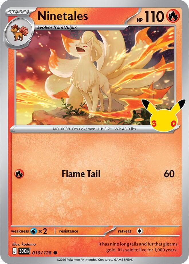 Ninetales (010/128) [Mega Evolution: 30th Celebration] | I Want That Stuff Brandon