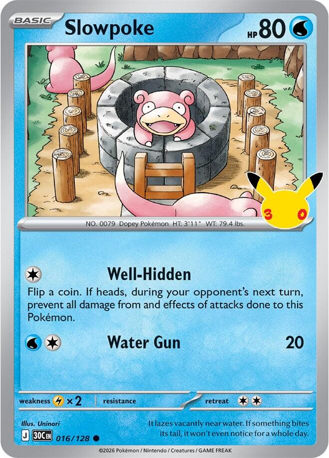 Slowpoke (016/128) [Mega Evolution: 30th Celebration] | I Want That Stuff Brandon