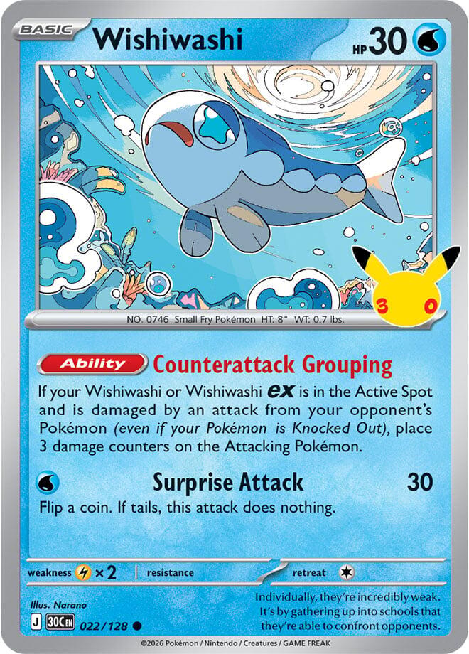 Wishiwashi (022/128) [Mega Evolution: 30th Celebration] | I Want That Stuff Brandon