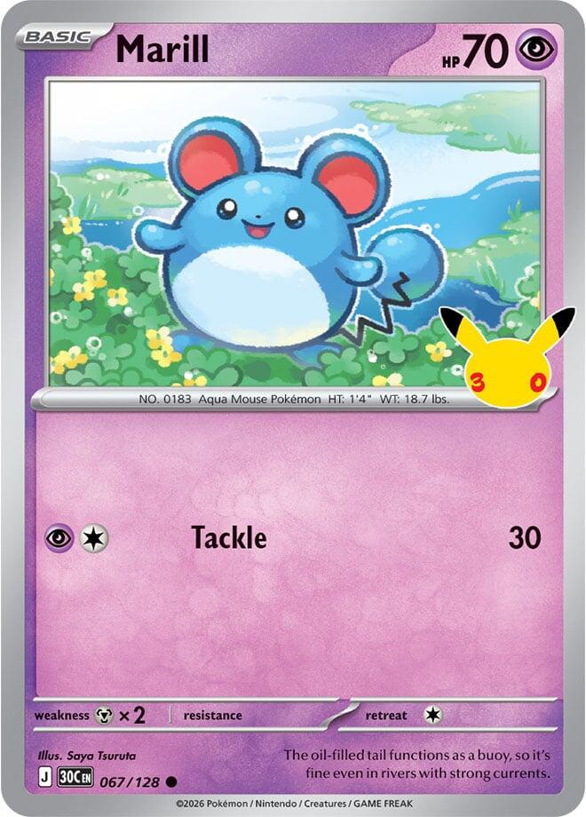 Marill (067/128) [Mega Evolution: 30th Celebration] | I Want That Stuff Brandon