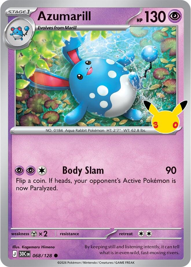Azumarill (068/128) [Mega Evolution: 30th Celebration] | I Want That Stuff Brandon