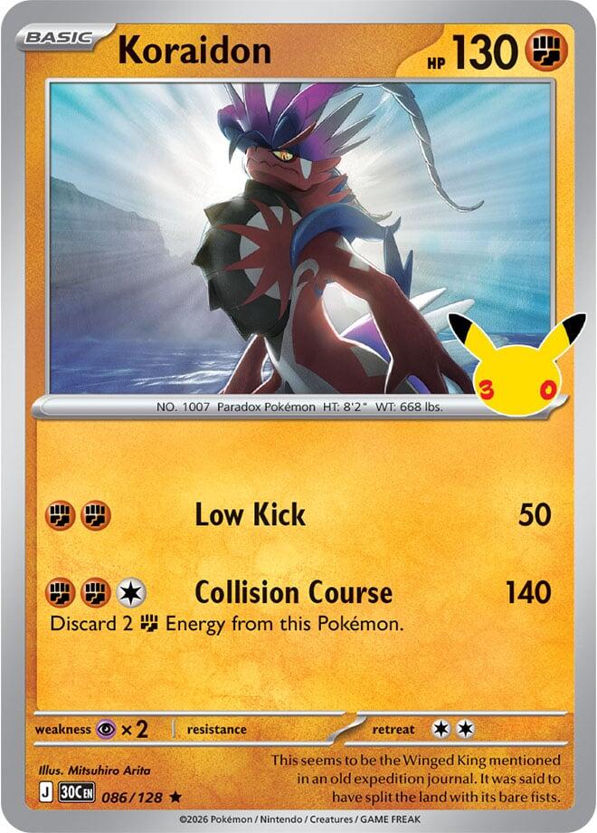 Koraidon (086/128) [Mega Evolution: 30th Celebration] | I Want That Stuff Brandon