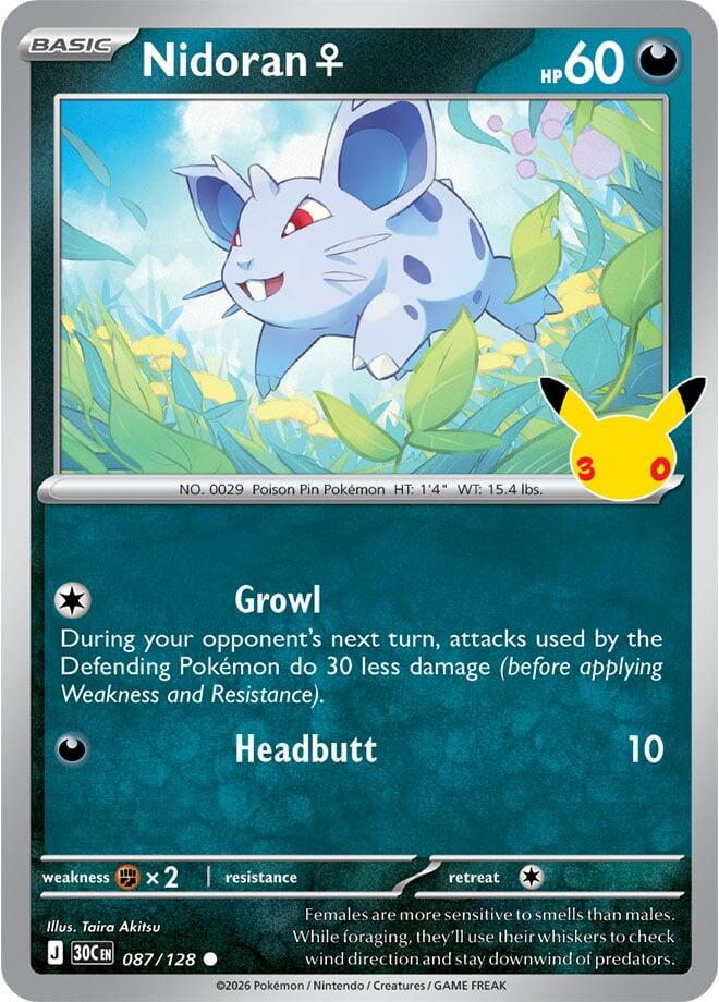 Nidoran F (087/128) [Mega Evolution: 30th Celebration] | I Want That Stuff Brandon