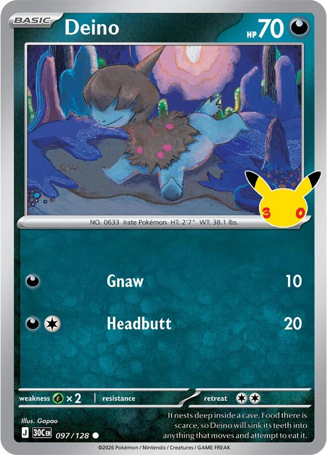 Deino (097/128) [Mega Evolution: 30th Celebration] | I Want That Stuff Brandon