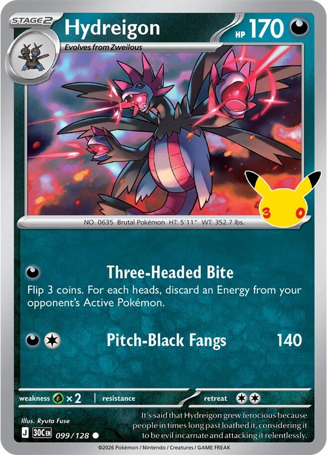 Hydreigon (099/128) [Mega Evolution: 30th Celebration] | I Want That Stuff Brandon